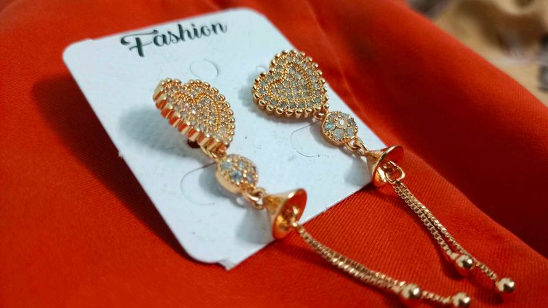 Gleaming Elegance: Stone &amp; Shiny Earrings