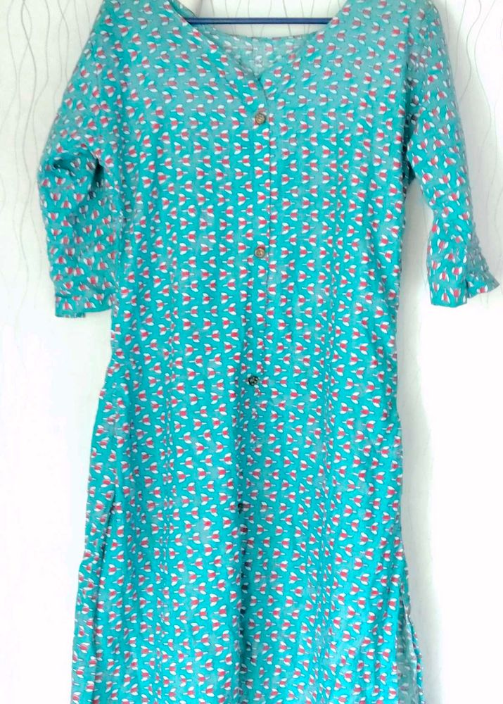 Stylish Blue Printed Kurta