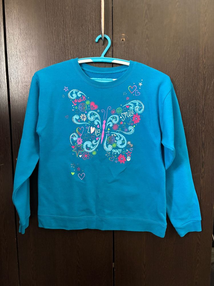 Cute Butterfly Graphic Sweatshirt