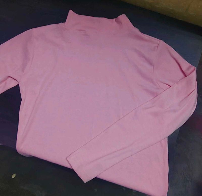 Ribbed Turtleneck Pink top 💗