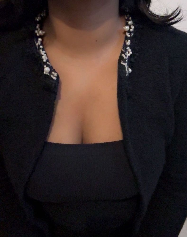 Elegant navy Crop coat with Pearl detail (item 58)