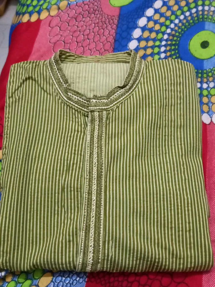 Striped Green Stripped KURTHA