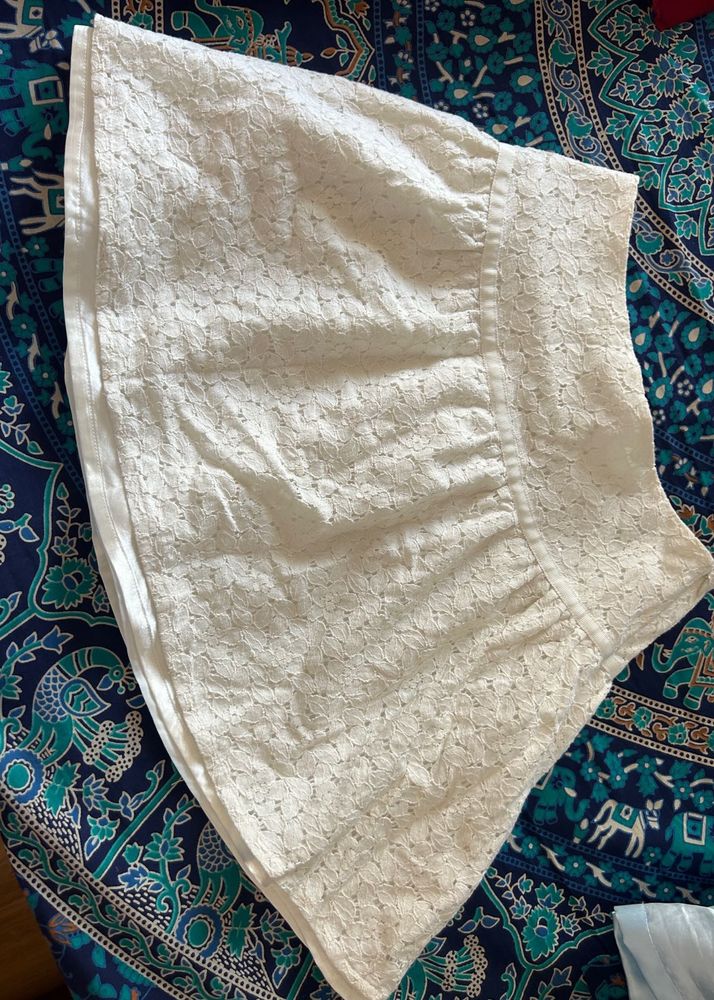 Mesh White Skirt