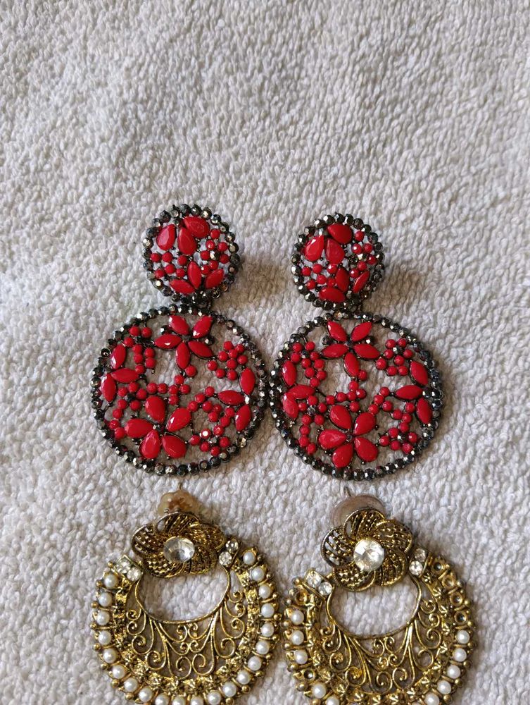 Statement Earrings - 2 Pairs