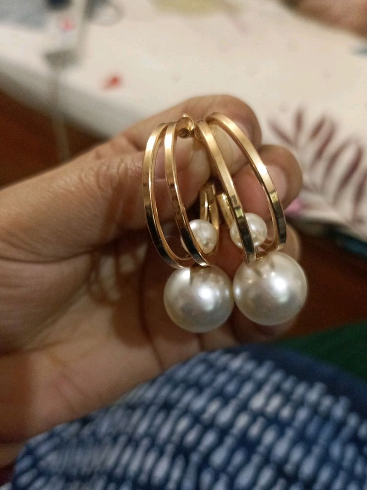 Gold Plated Korean Earrings