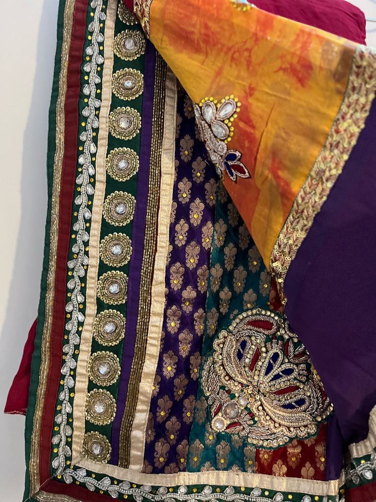 Georgette Multicolor Party Wear Saree