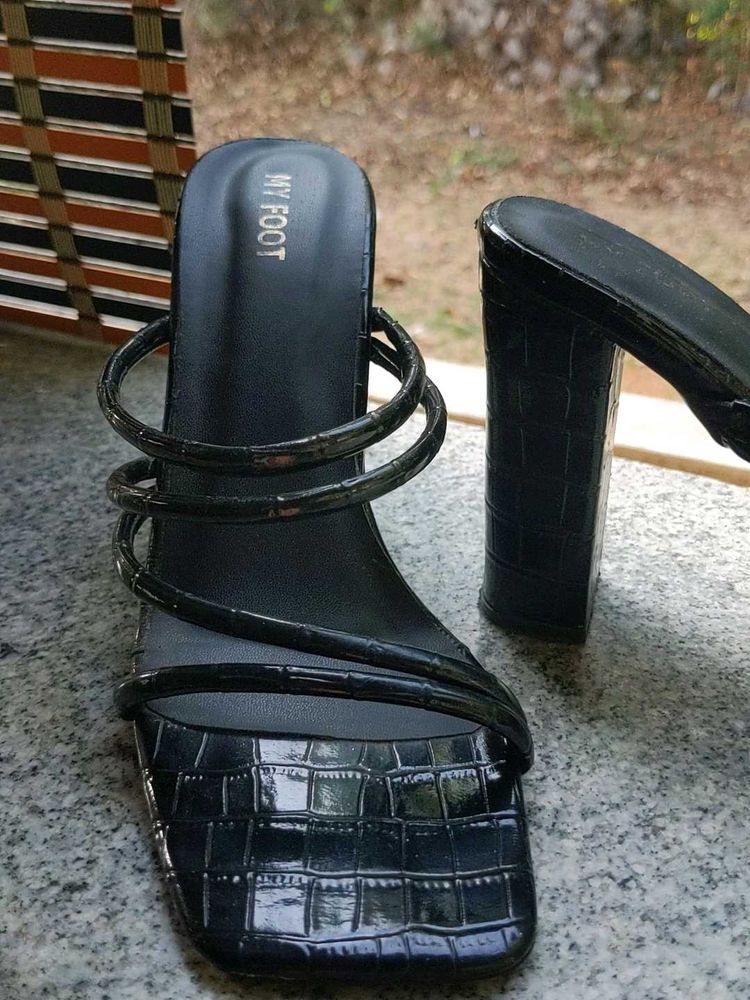 Black Strappy Heels