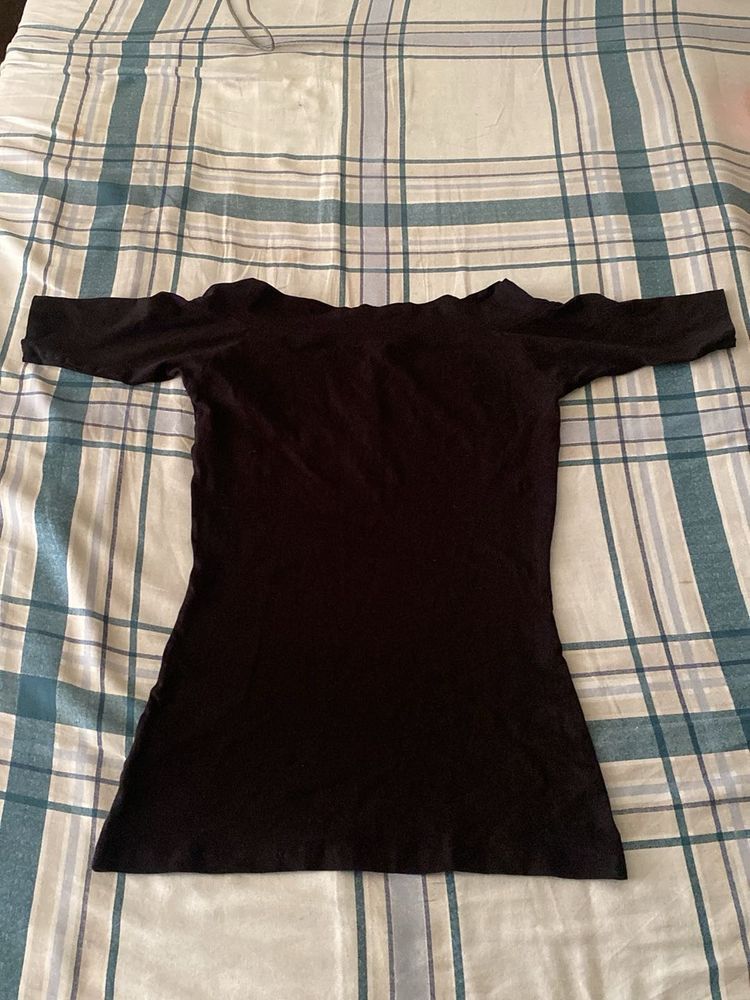 Black Off-Shoulder Top