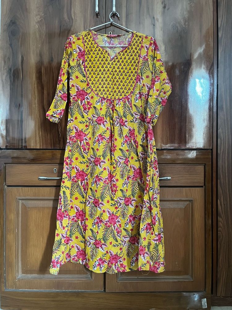 Floral Print Kurta