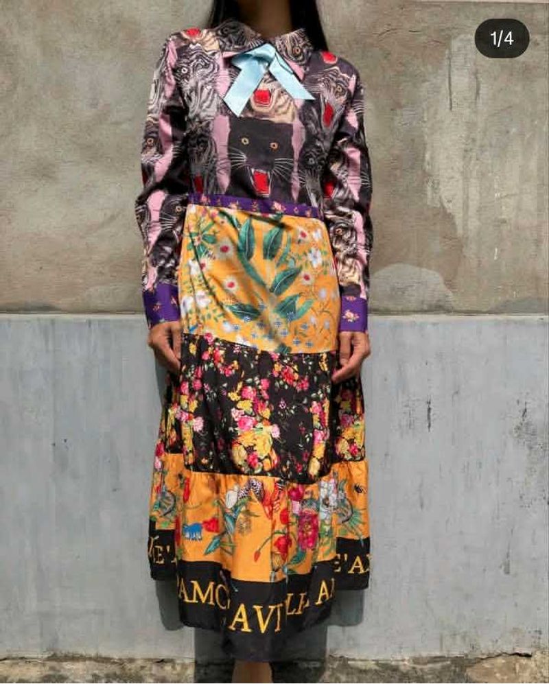 Unique Feline Dress with Front Bow