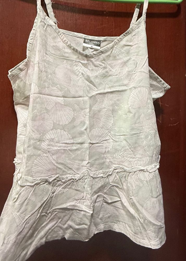 Shell Print Sleeveless Top