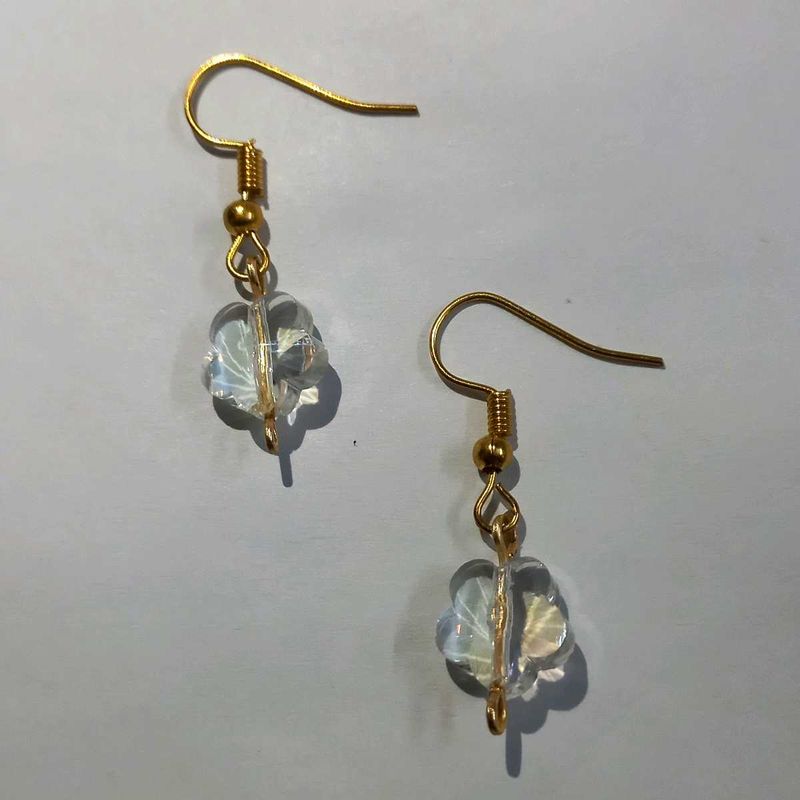 Handmade Crystal Flower Earrings