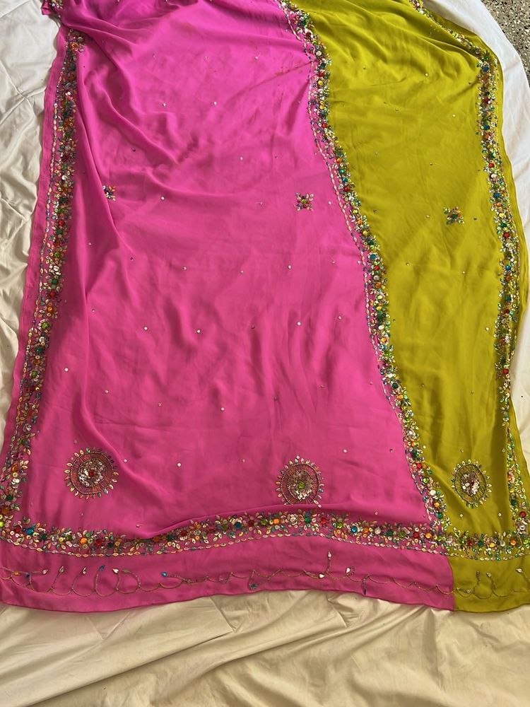 Y2K Bollywood Vintage Beaded Saree