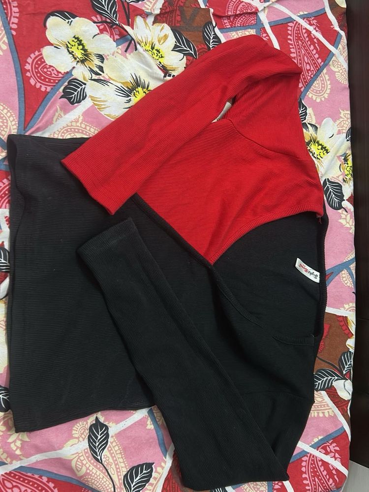 Sight Bomb Red And Black Top