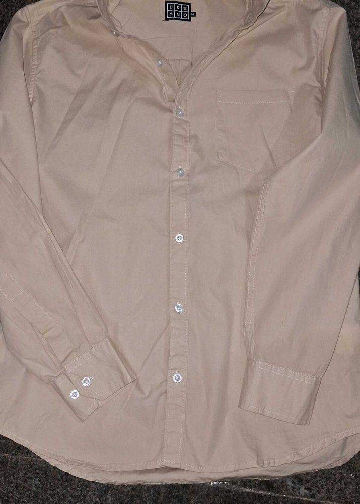 Stylish Beige Casual Shirt – Urbano  Medium Size
