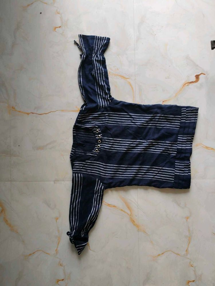 Striped Navy Blue Shirt