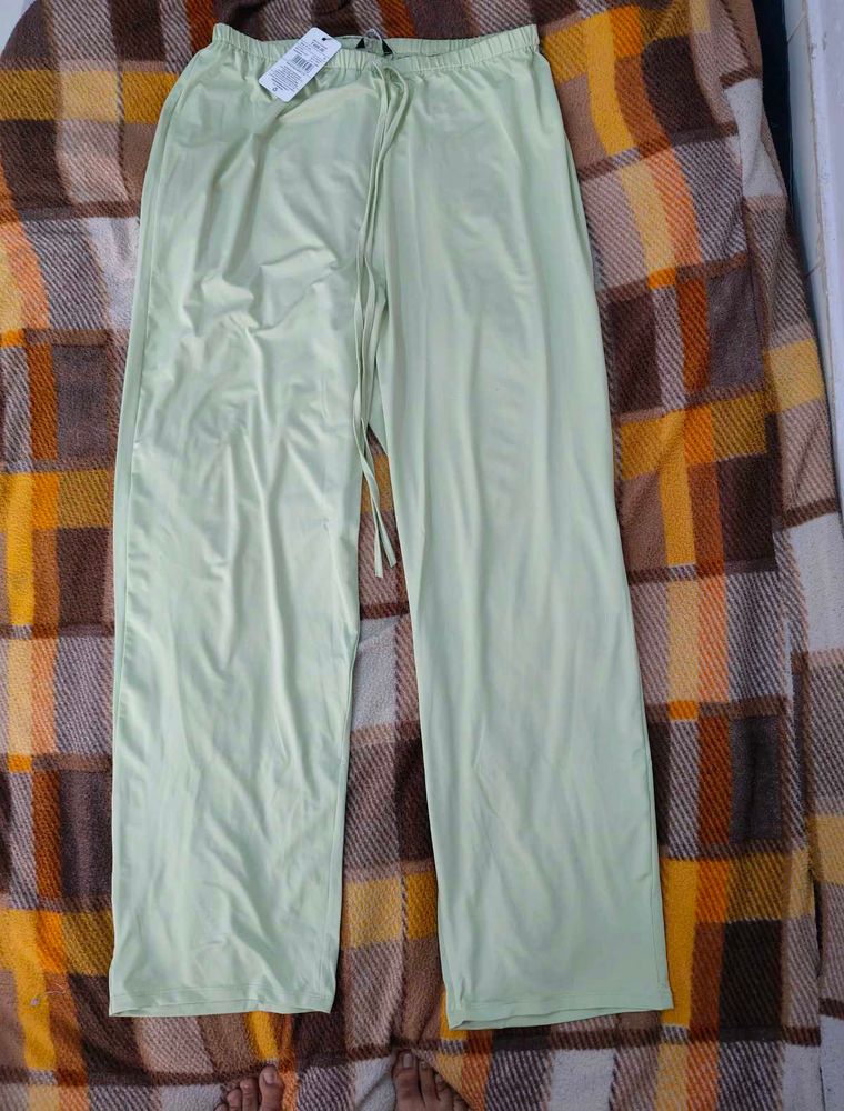 Mint Green Wide Leg Pants - New