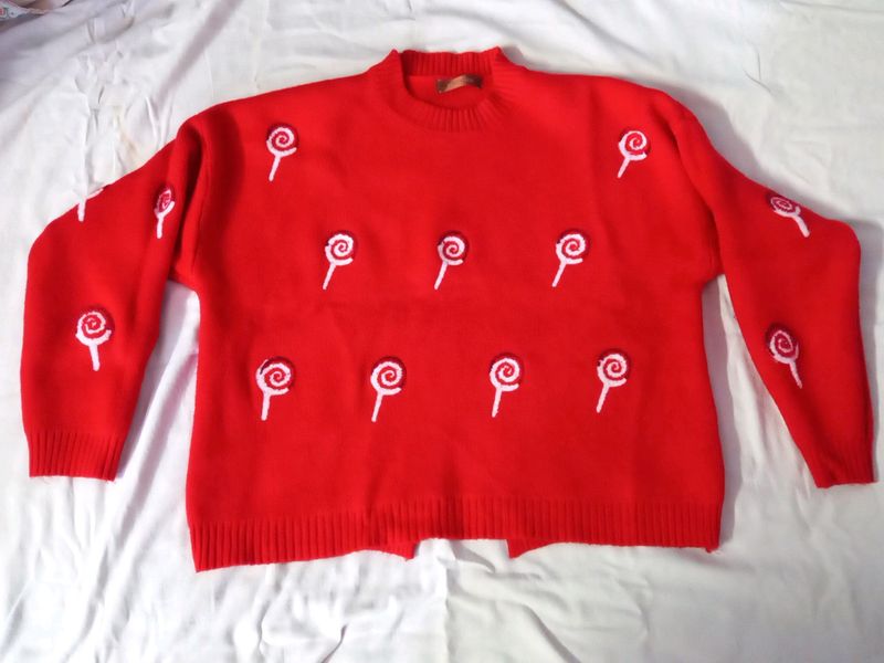 RED BAGGY Pullover