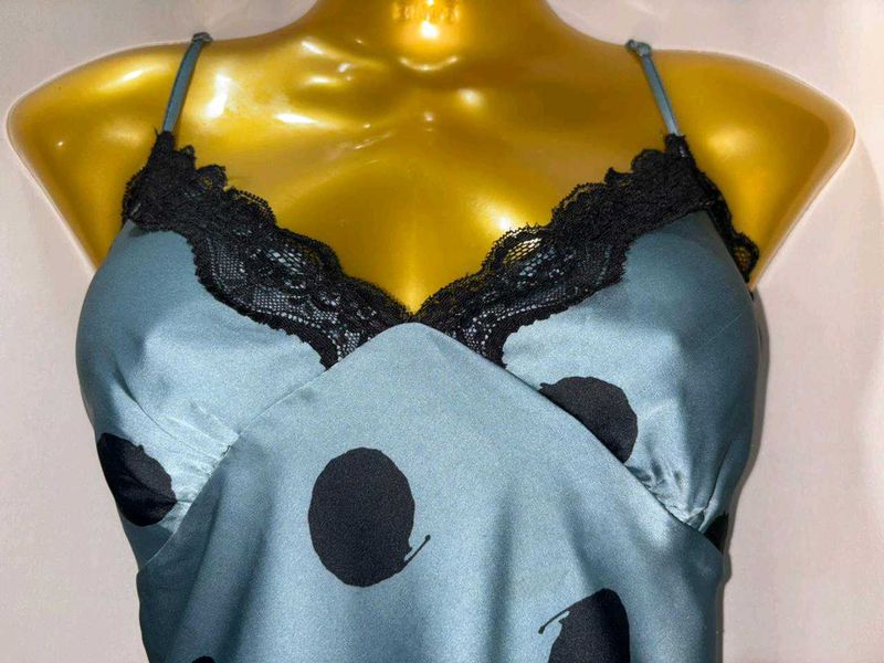 Polka Dot Satin Cami