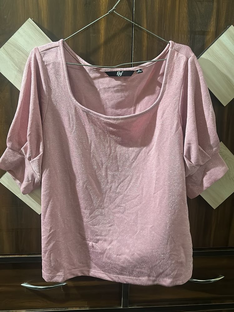 Shiny Pink Top