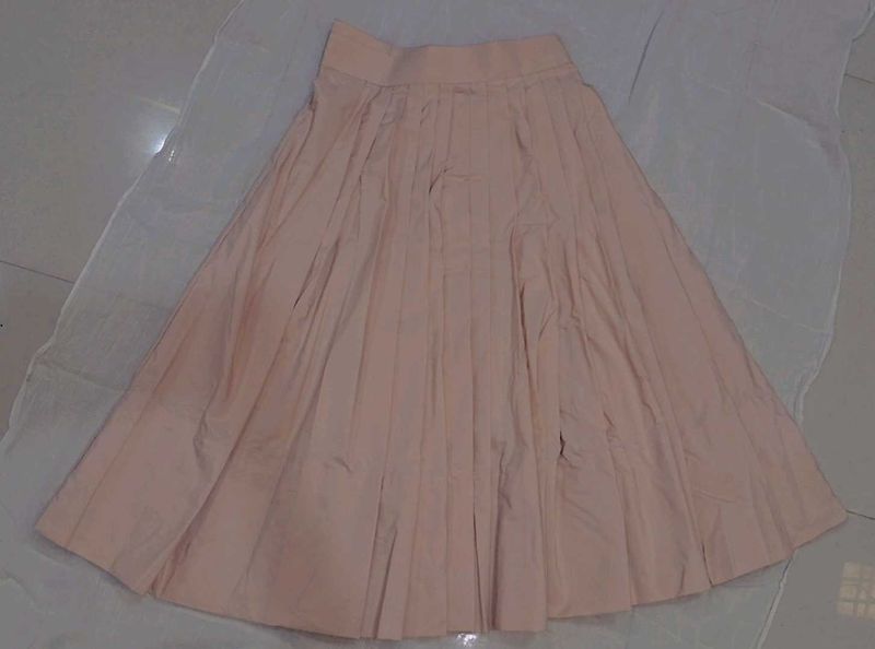 Peach Midi Skirt