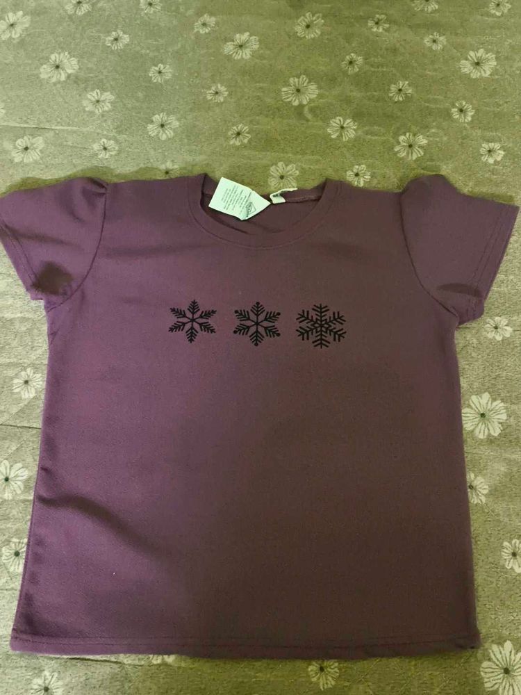 Purple Snowflake Tee
