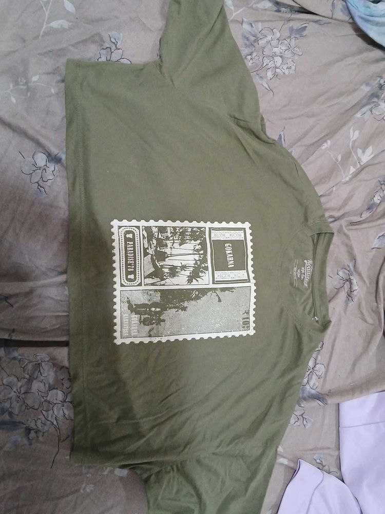 Olive Green Graphic Tee