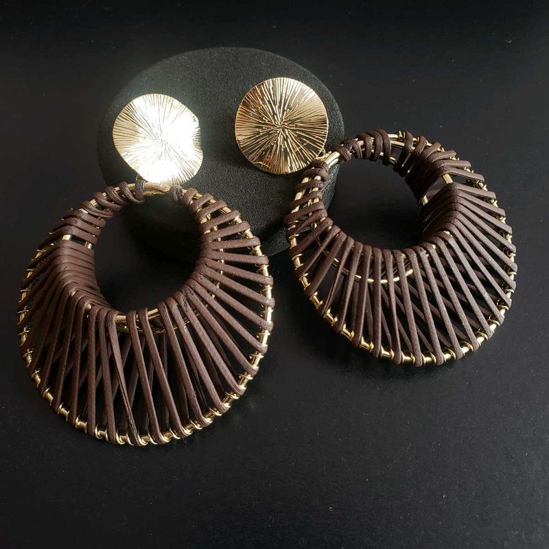 Brown hoop earrings