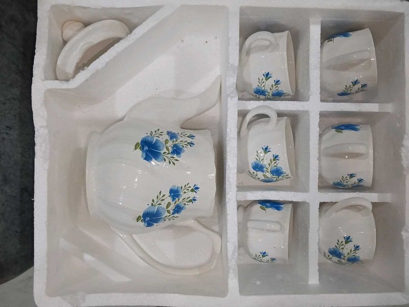 Tea Set with Floral Design