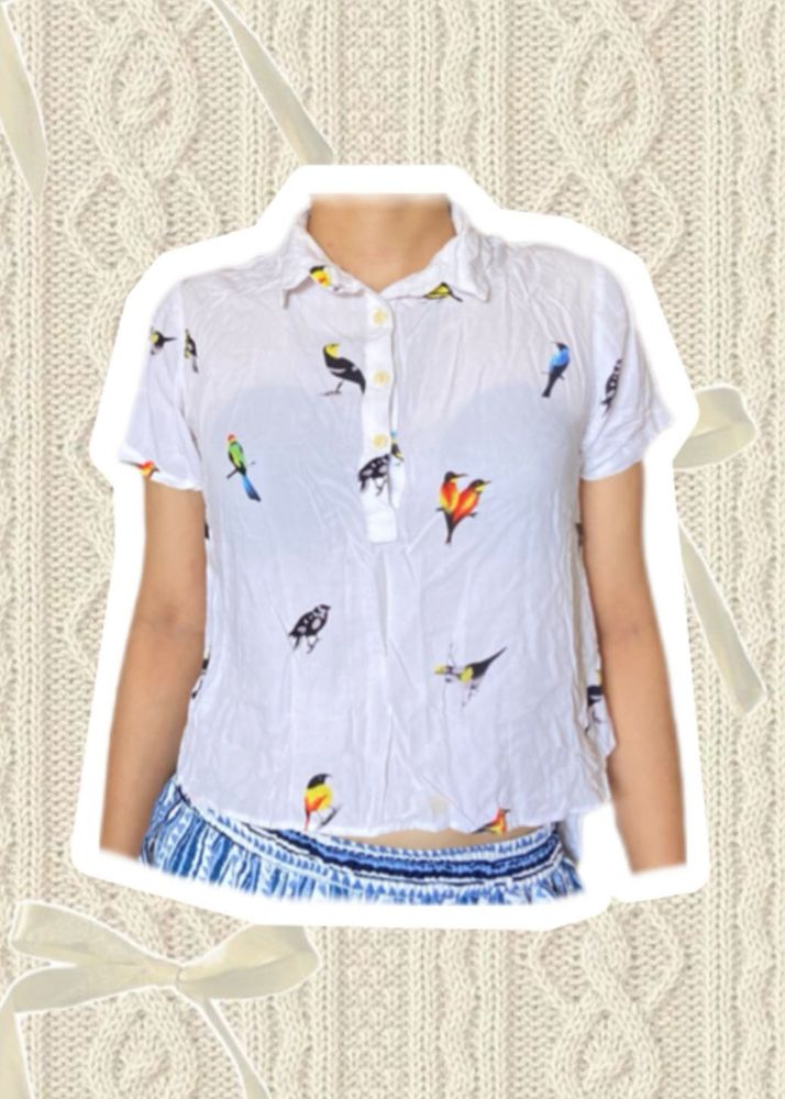 Bird Print Top