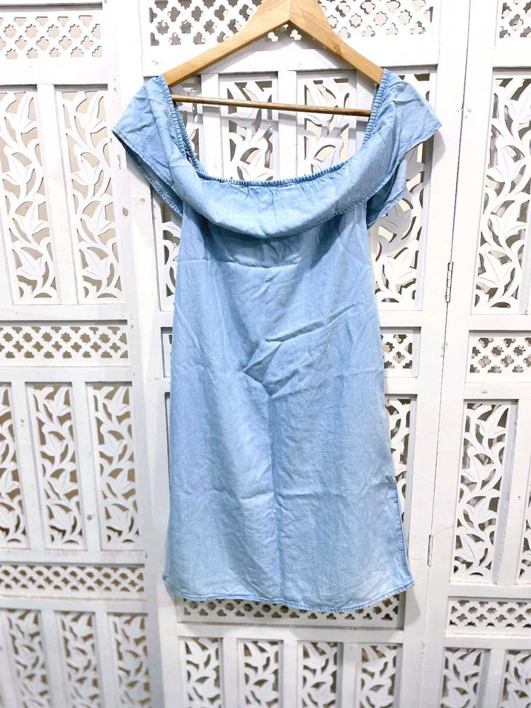 Original H&amp;M Blue Off-Shoulder Dress B