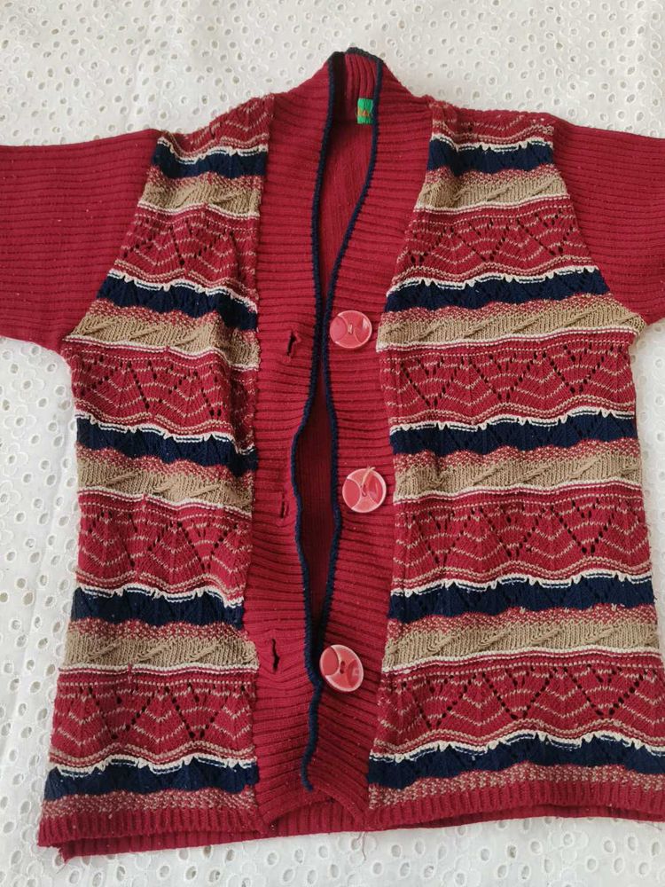 Patterned Knit Cardigan