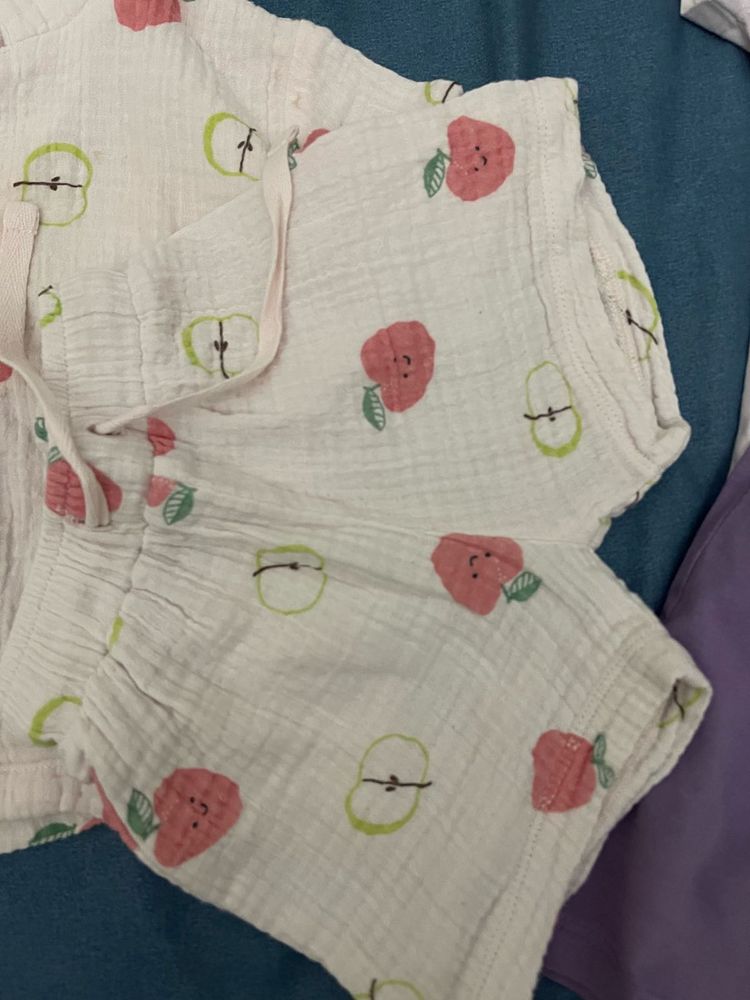 Apple Print Pajama Set