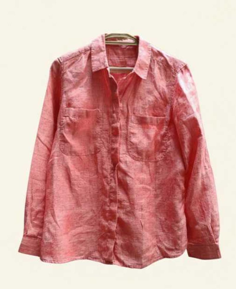 Marks and Spencer Pure Linen Red  Shirt