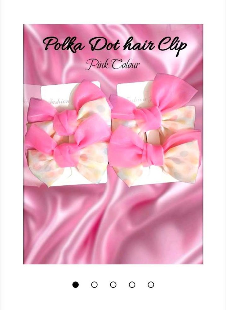 Polka Dot Hair Clips - (Set of 2)