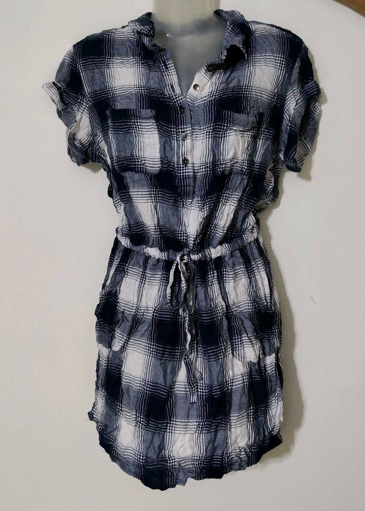 White Blue Texture One Piece