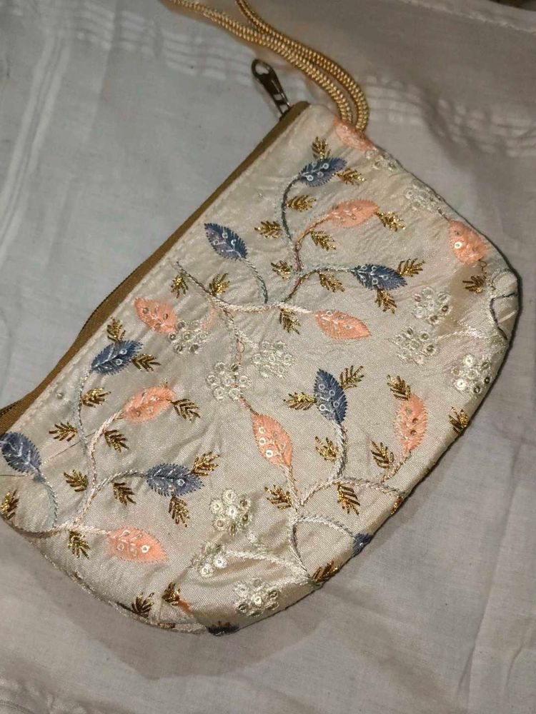 Embroidered Clutch