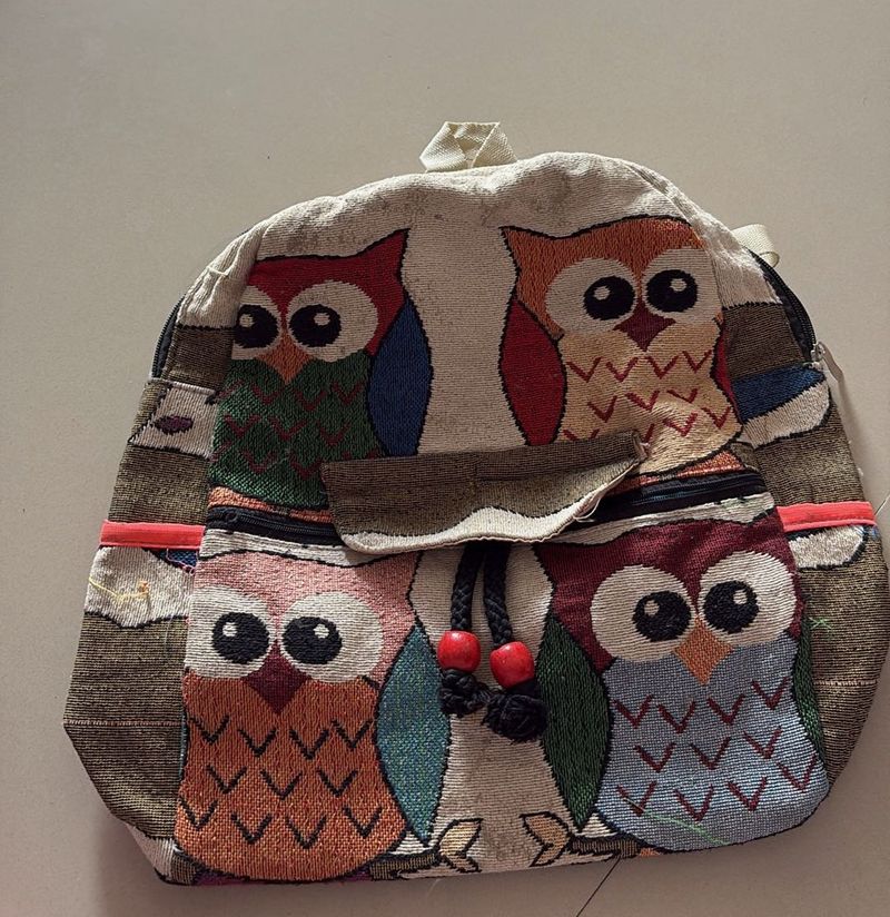 Owl Print Tapestry Backpack