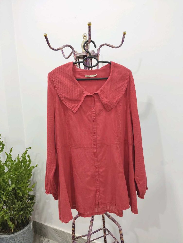 Button Down Tunic Top