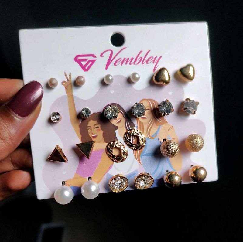 Vembley Earring Set - 9 Pairs