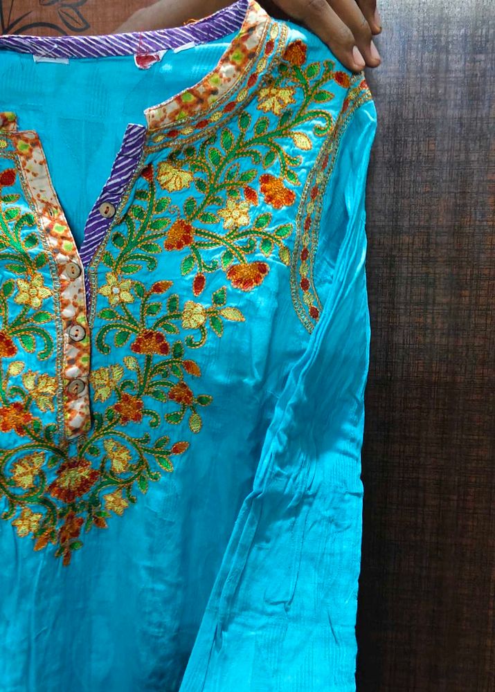 Embroidered straight kurta for women ✨