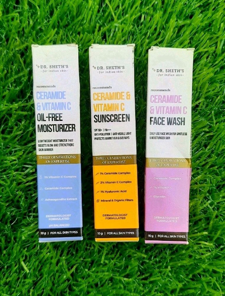 Dr.Sheth&#39;s Moisturizer, Sunscreen And Face Wash
