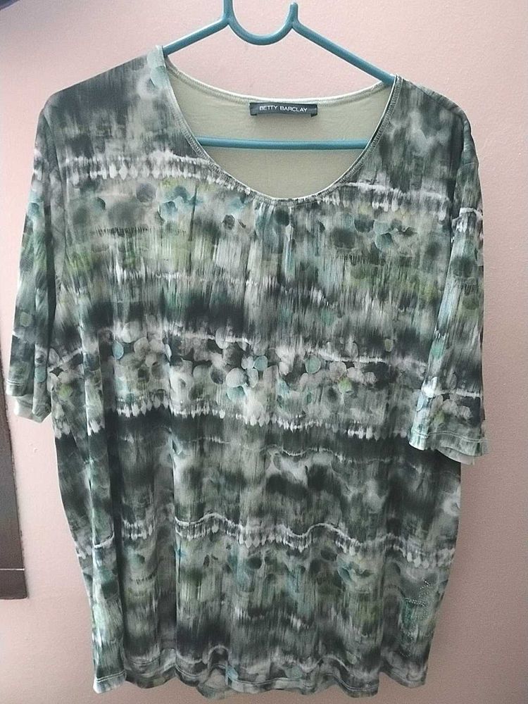 Green Patterned Top