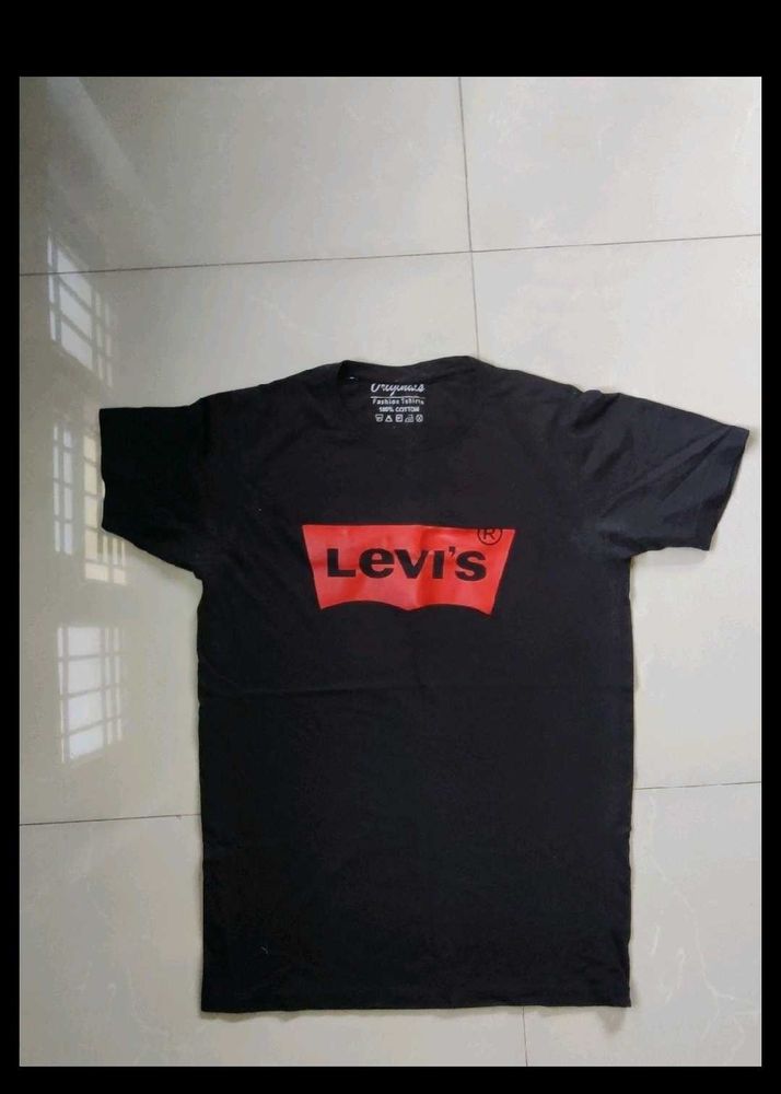 T Shirt Black Branded Levis