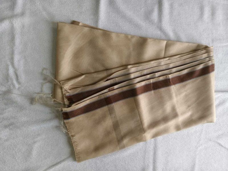 Beige Striped Shawl