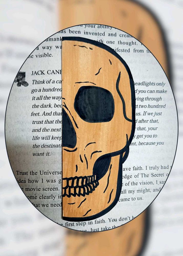 Handmade Skull Bookmark