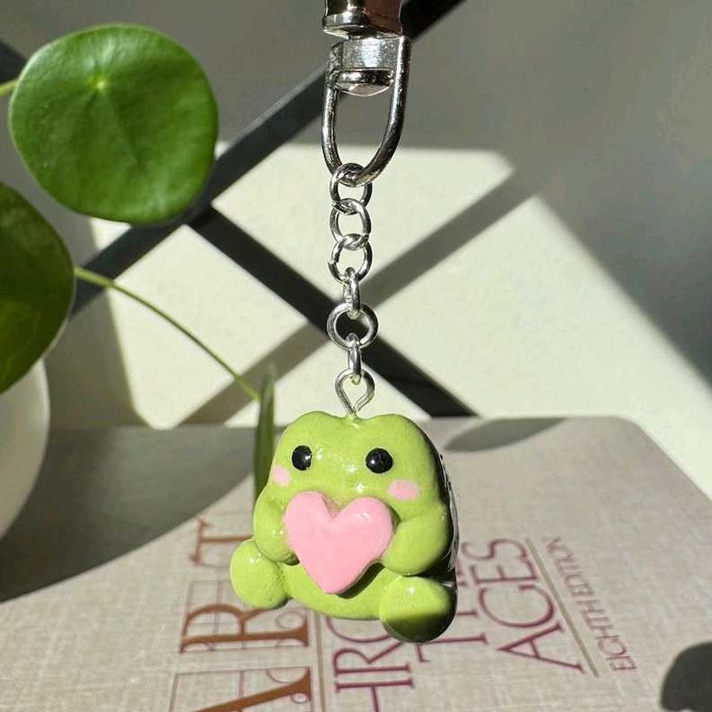 Clay Frog Keychains 🐸 (Any 1 Pc)