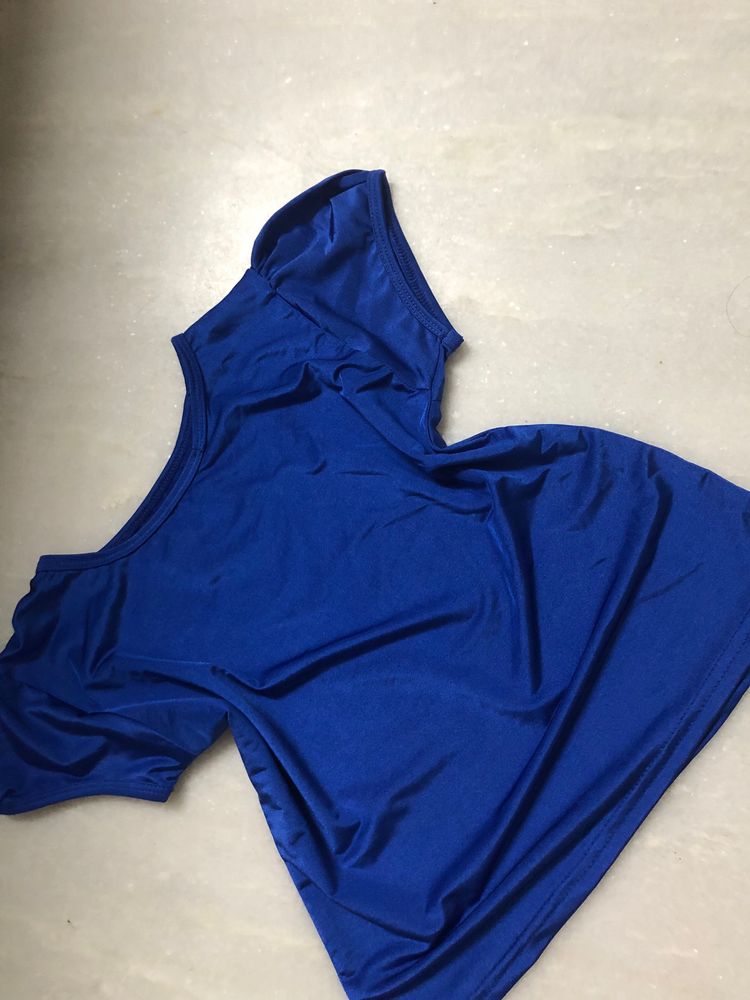 Blue Crop Top