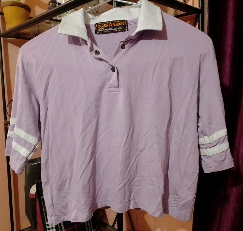 Cute Lavender Polo Top