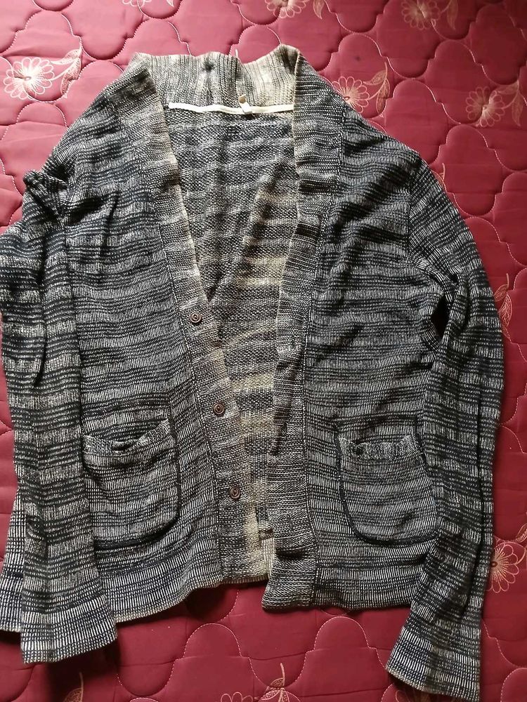 Striped Knit Cardigan (Unisex)